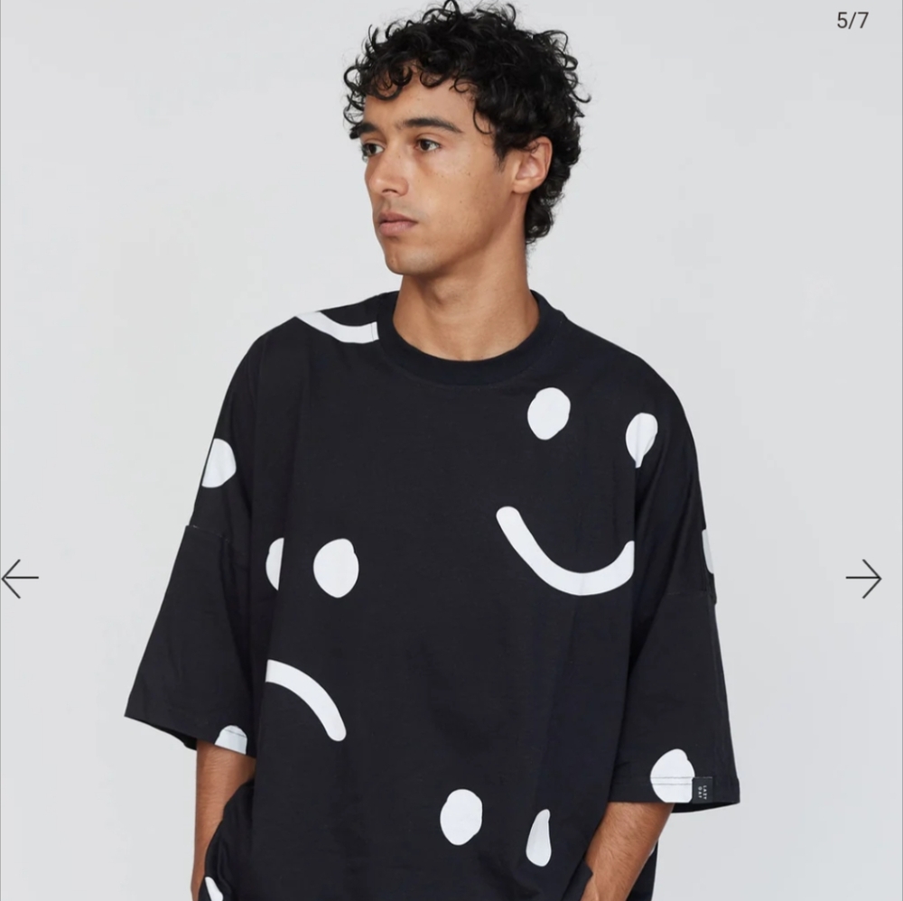 Lazy Oaf Happy Sad Oversized tee unisex